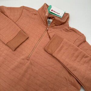 Marmot Women's Roice 1/2 Zip Quilted Pullover, Size 2X, Rose Gold